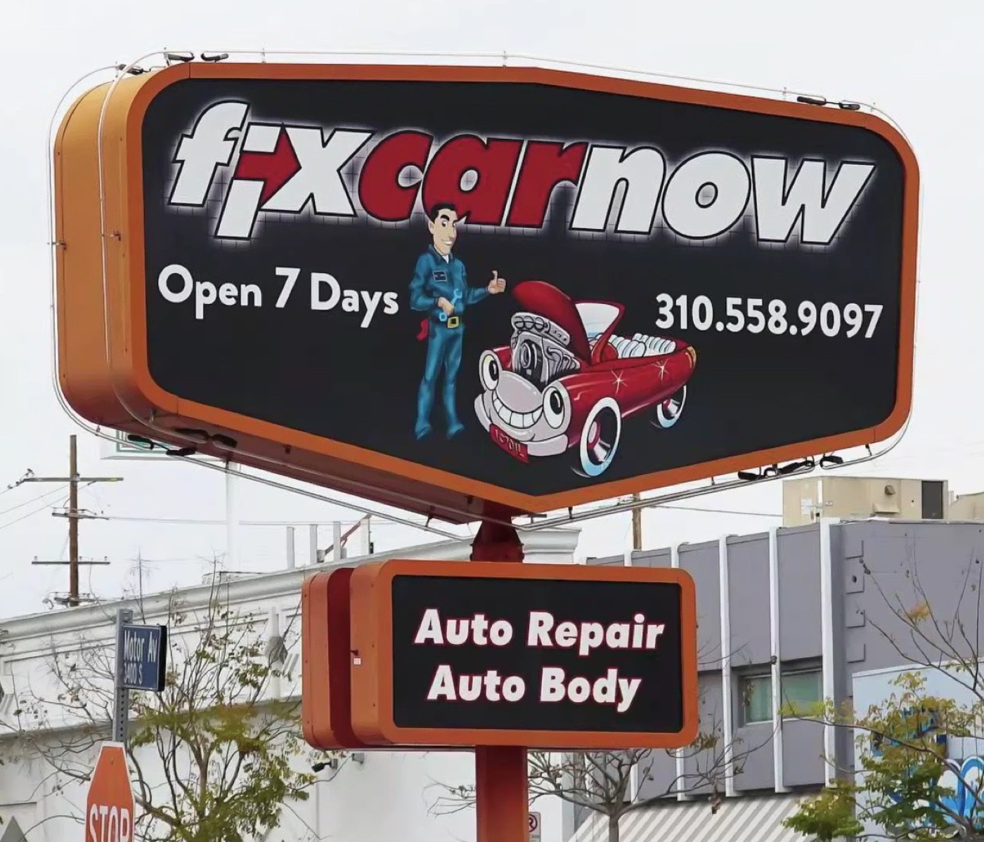 Fix Car Now original shop sign